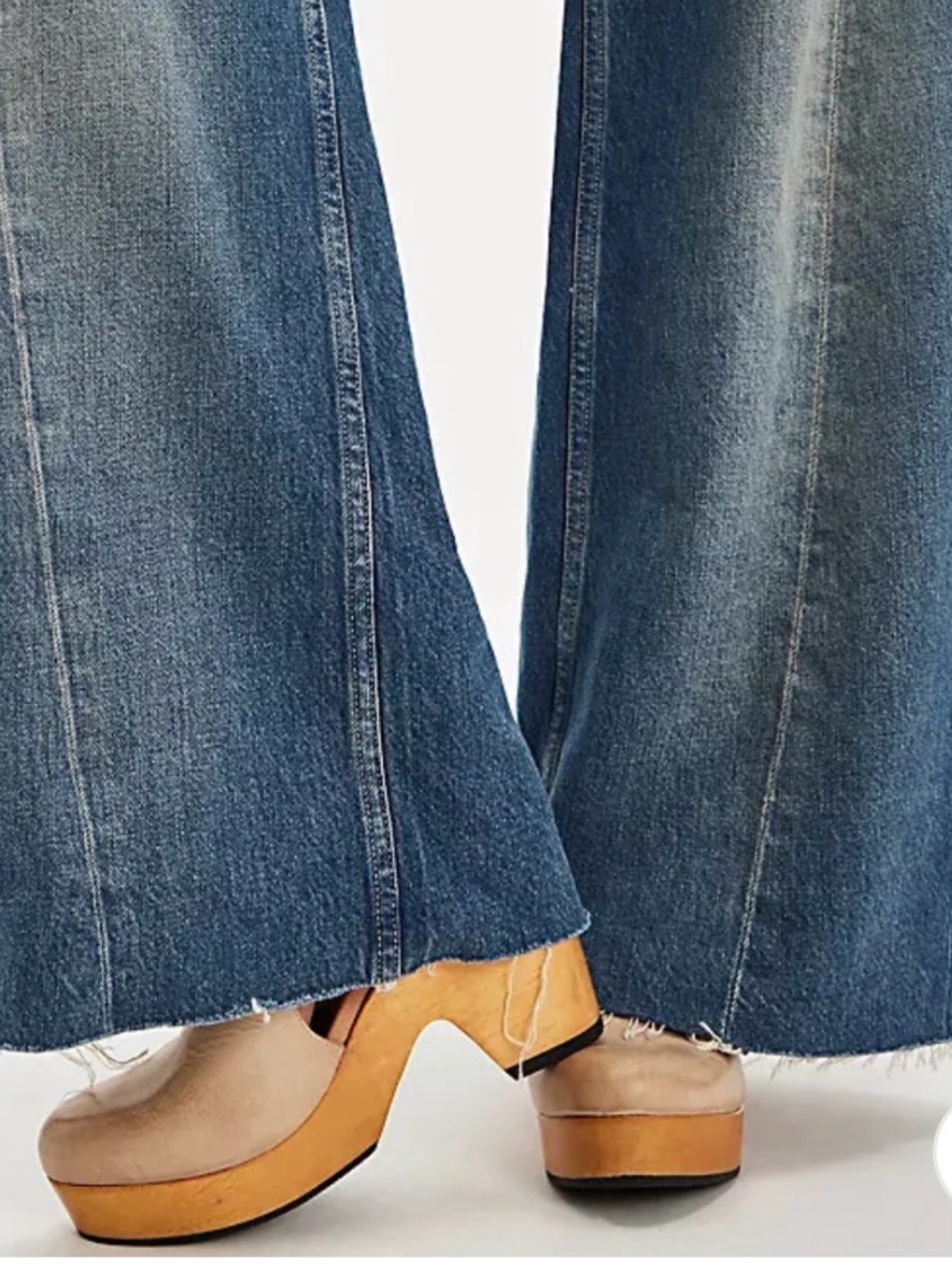 FREE PEOPLE Cedar Leather Platform Clogs, Size 8 women’s BOHO - Picture 8 of 10